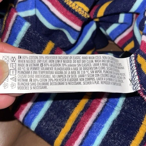 NWOT Fotever 21 multicolored striped stretchy skirt - Picture 4 of 7